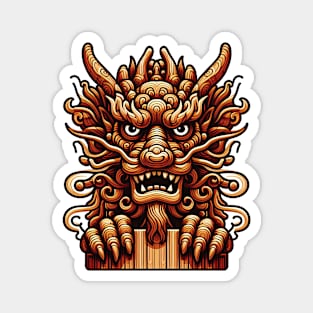 Wood Dragon 16 Magnet