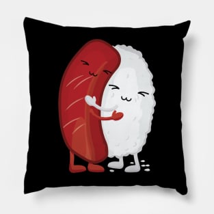 Sushi hug cute kawaii illustrative graphic Pillow