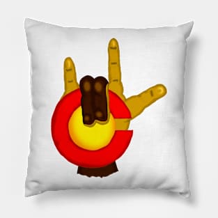 African American sign language for deaf. I LOVE COLORADO Pillow