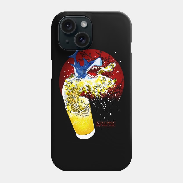 Beer Shark Waves Phone Case by IVY Art