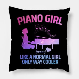 piano girl Pillow