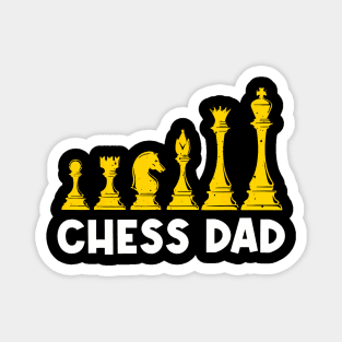 Cool Chess Art For Dad Father Chess Club Lovers Players Pawn Magnet