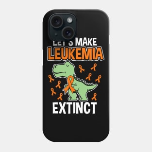 Leukemia Dinosaur Orange Ribbon Phone Case