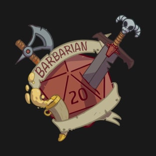 Dnd Barbarian D20 T-Shirt