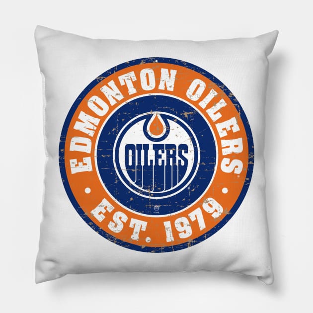 Oilers-City Pillow by karenblanco