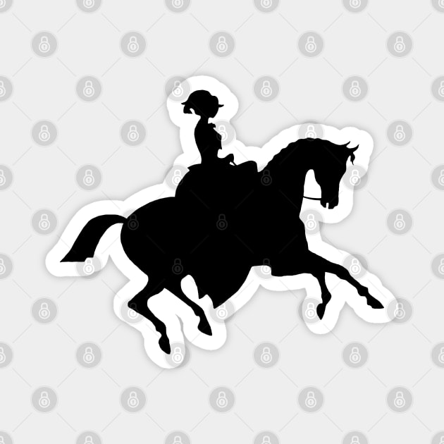 Vintage horse, Rider lady silhouette, Vintage woman Riding A Horse, Magnet by PAULsPRINT