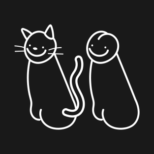 Dick and Cat - white strokes T-Shirt