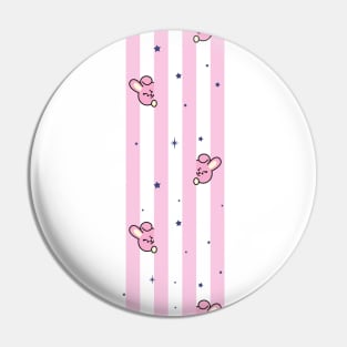 BT21 Cooky Striped Pajamas Pattern Pin