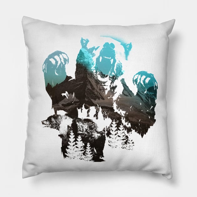 Wild Bear Pillow by Buy Custom Things