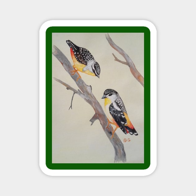 A pair of Australian Perdalotes - birds Magnet by GarryGreenwood
