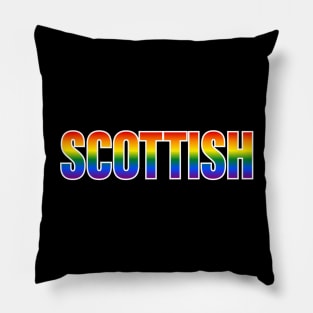 Rainbow Scottish LGBTQ Pride Pillow