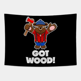 I won't eat you! - Got wood axe Tapestry