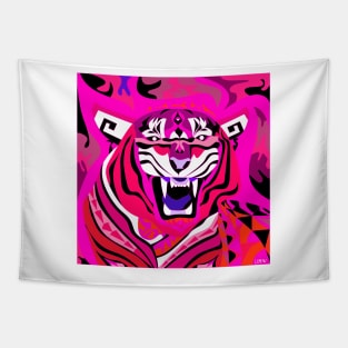 beast bengal tiger in mandala madness wallpaper 2 Tapestry