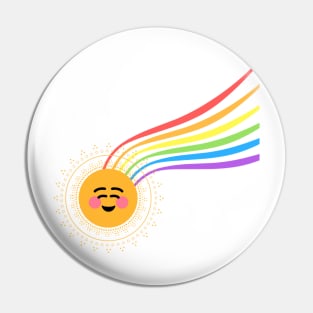 Rainbow sunshine Pin