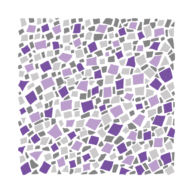 Broken Tiles Mosaic Pattern Light Purple Color Background GC-120-5 by GraphicCharms