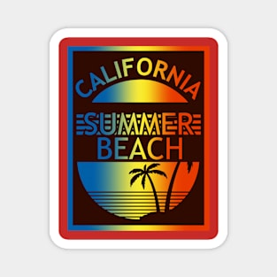 California Summer Beach  Tropical  Typography Magnet