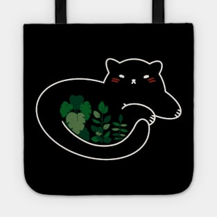 Cute Cat Design ‚Plant Lover‘ | Kawaii Black Cat | Handmade Design | By Atelier Serakara Tote