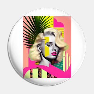 Modern pop art style woman portrait Pin