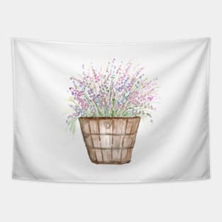 Wooden bucket with lavender Tapestry