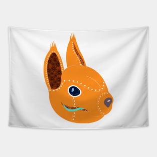 Orange robo squirrel Tapestry