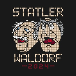 POXELART - Statler and Waldorf for president 2024 T-Shirt