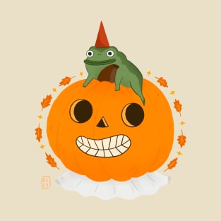 Frog and pumpkin person T-Shirt