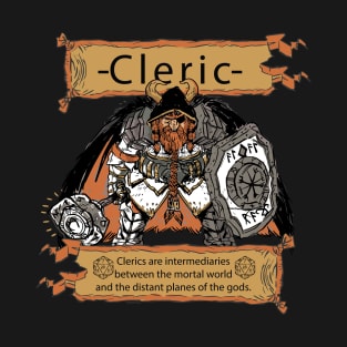 Cleric Role Play Fantasy Gift Idea Dungeons T-Shirt