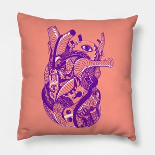 Violet Dahla Light Heart Pillow