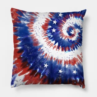 4th of July tie-dye Spiral Pillow