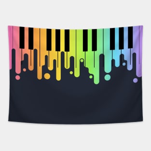 Musician Rainbow Pride Piano Melt LGBTQ Tapestry