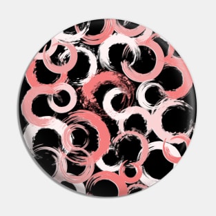 Vibrant Circle Design with Bold Paint Strokes Pin