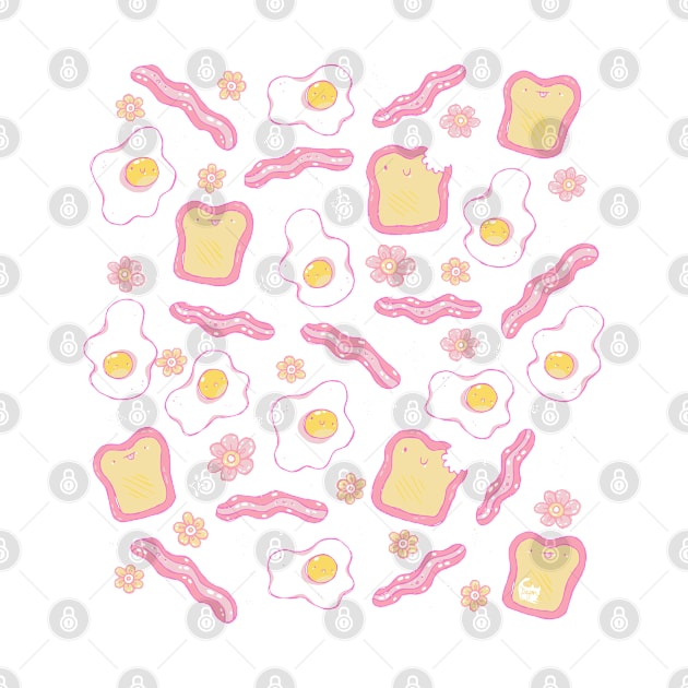 Kawaii Breakfast Pattern by DajonAcevedo