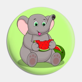 WATERMELON ELEPHANT Pin