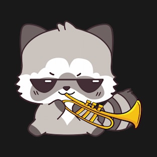 Musical Raccoon Playing On Saxophone T-Shirt