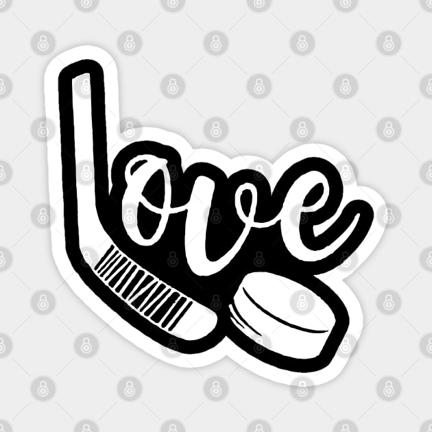 Love Ice Hockey Funny Hockey Lover Gift For Hockey Fans Magnet by HomerNewbergereq