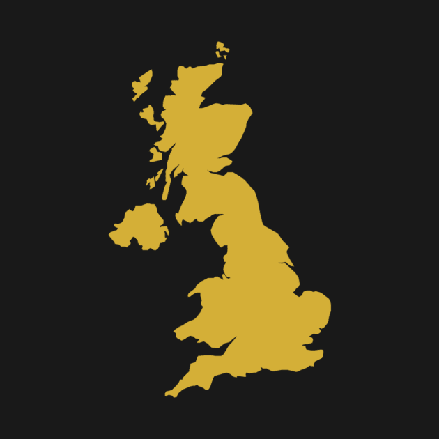 United Kingdom Map by Wordandart