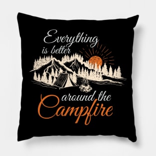 Everything is better around the Campfire Pillow