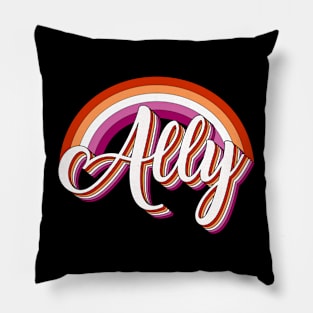 Proud Ally Lesbian Flag LGBT Pride Pillow