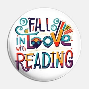 Fall In Love With Reading Book Autumn Pumpkins And Teachers Pin