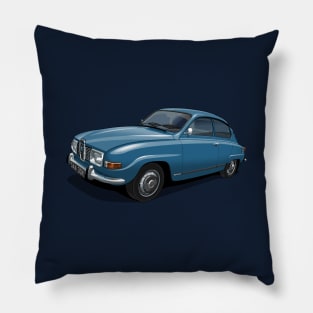 1971 Saab 96 saloon in hussar blue Pillow