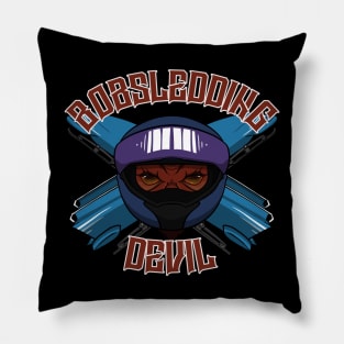 Bobsledding Devil Pillow