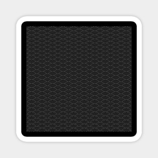 Japanese Seigaiha Grey and Black Pattern Magnet