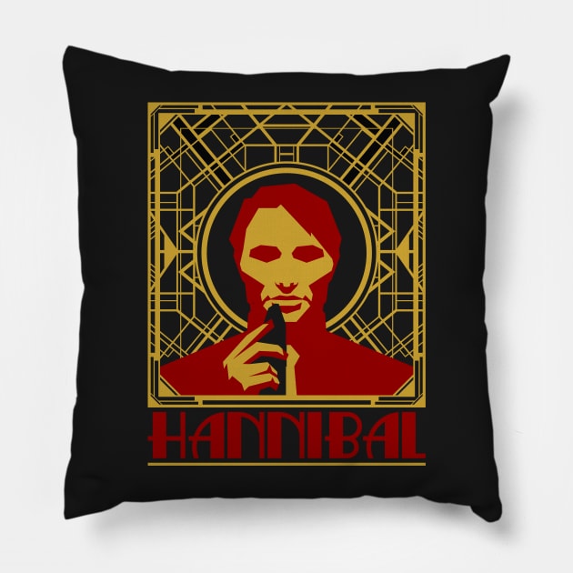 Art Deco Hannibal Pillow by Grayson888