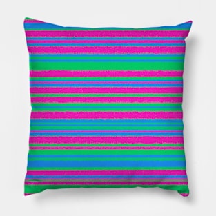 Polysexual grunge stripes Pillow