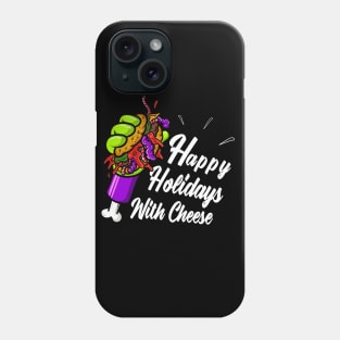 Happy Holidays with Cheese - Lover Gift Christmas Cheeseburger Phone Case