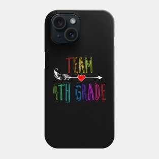 Team 4th Grade Tribe Heart Funny Last Day Of School Phone Case