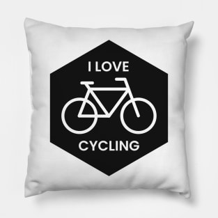 Mountain Cycling Bike Bicycle Biking Lover Black Pillow
