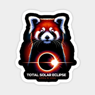 Sunlit Red Panda Eclipse: Fashionable Tee for Red Panda Lovers Magnet