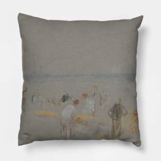 Cricket on the Goodwin Sands by J.M.W. Turner Pillow