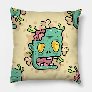 beige halloween zombie Pillow